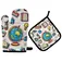 kitchen mitts and towel set